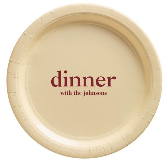 Big Word Dinner Paper Plates